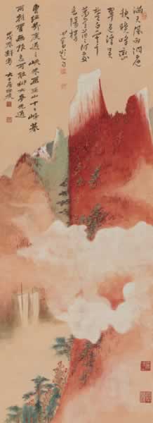 张大千	(1899-1983)	巫山十二峰	