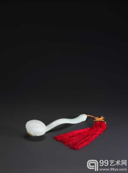 清中期 青白玉如意 L:40cm