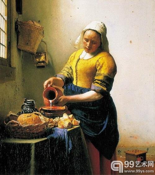 维米尔的《倒牛奶的女佣》