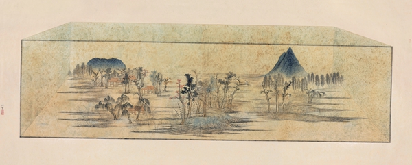何曦·大标本·鹊华秋色 水墨画 149X364cm 2013年.jpg