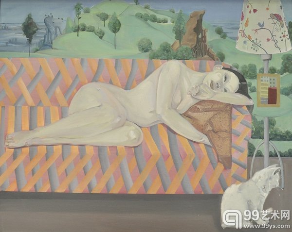陈姝墨 《梦中那满坡翠色》 油画