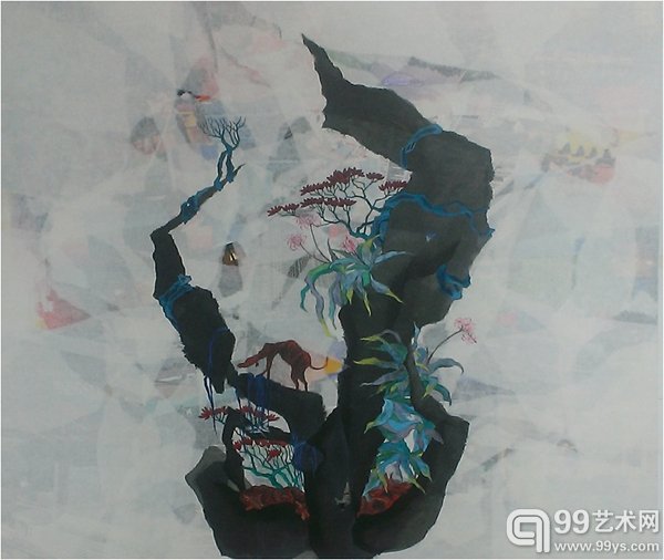 陈芷若(中国台湾) 《斑斓太阳下》 复合媒材纸本 .jpg