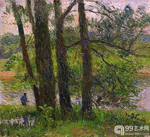 亚布隆斯卡娅塔季扬娜 《夏天》 油画27,7x30,5cm 1979年.jpg