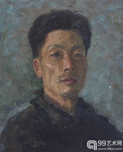 自画像 油画 34.8cm×28.7cm  年代不详