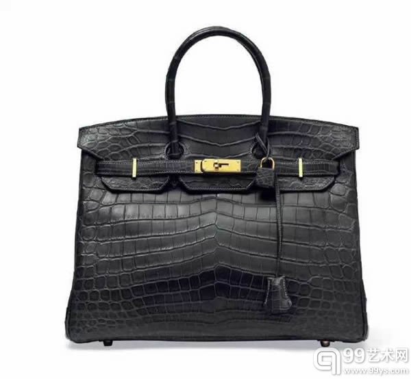 拍品编号3689雾面石墨色尼罗鳄鱼皮35公分柏金包附黄金配件爱马仕；2012年港币350,000-450,000美元46,000-58,000