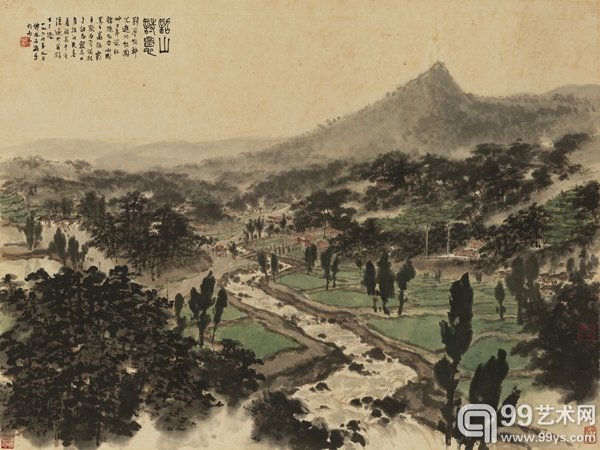 1193 傅抱石 毛泽东《韶山》诗意图
