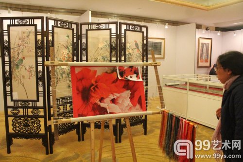 华辰2014秋拍预展现场：苏绣