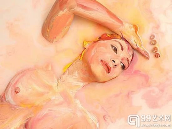 业余美女艺术家将真人模特变绝美2D画作