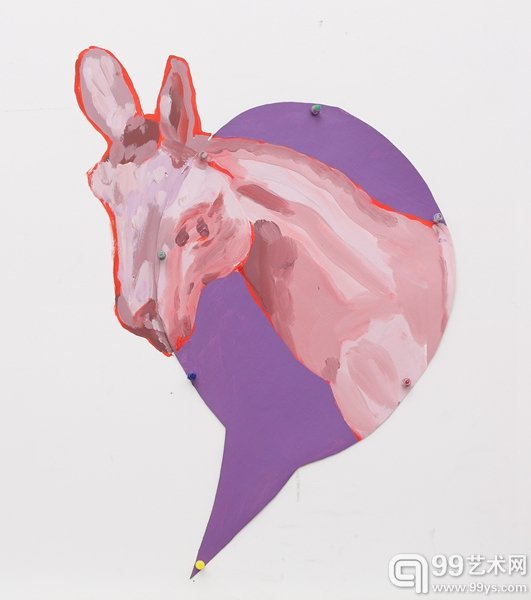马，2014，综合油画，55x40cm