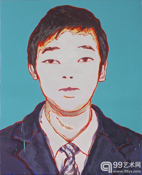 正面的肖像No.1，2014，布面油画