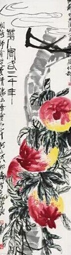 齐白石赠送给李宗仁的作品 《花实各三千年》