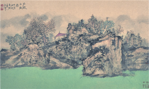 水绿山欲悠 78x48cm