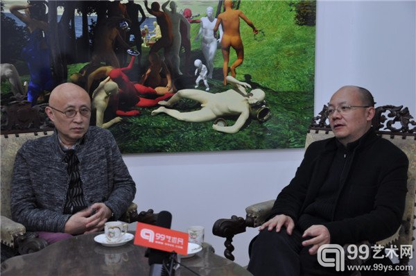 策展人俞可与艺术家缪晓春接受99艺术网专访
