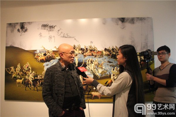 本次展览策展人俞可接受99艺术网采访