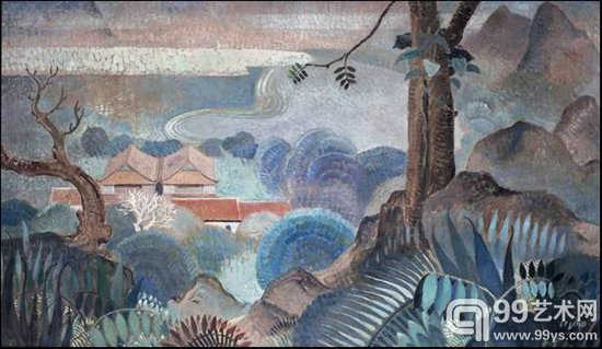 黎谱作品《站在山顶远眺》