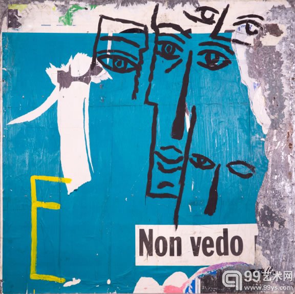 Resized_Mimmo Rotella-《Non Vedo (I Do Not See) 》