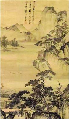 春游女几山图轴