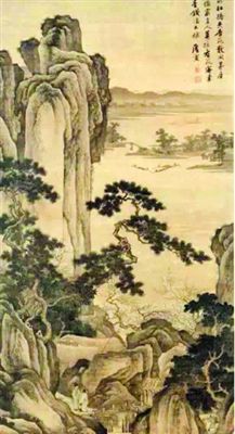 杏花草堂图轴