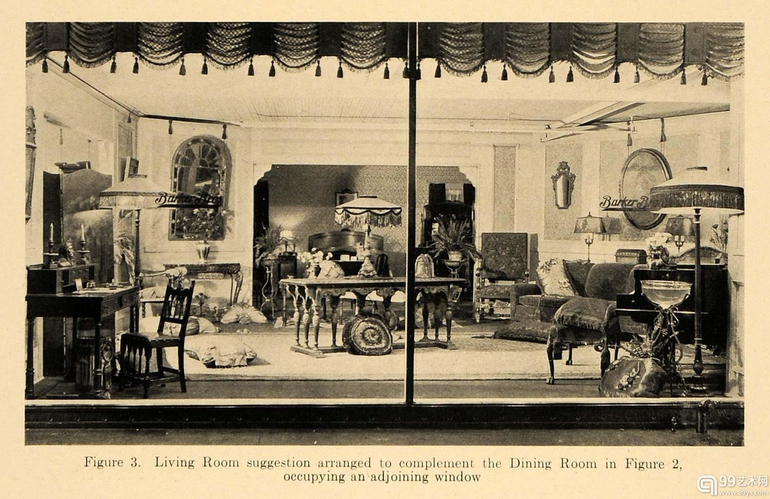 《贝克兄弟家感恩节时的餐厅》（Thanksgiving Dining Room Barker Brothers）1920年