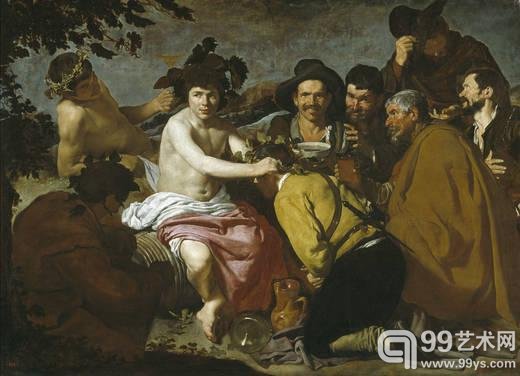 《酒神巴克斯的凯旋，或醉鬼》（The Triumph of Bacchus, or the Drunkards）迭戈·委拉斯凯兹（Diego Velazquez）  1629年