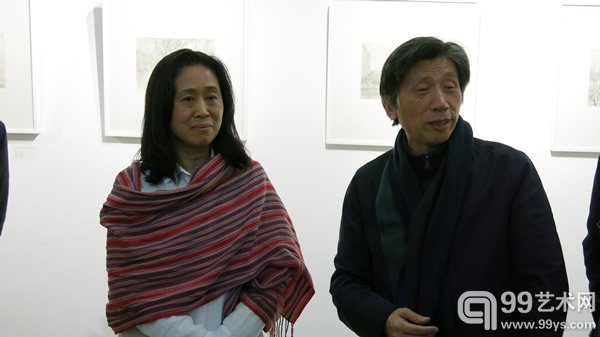 艺术家宁方倩与中央美术学院院长范迪安