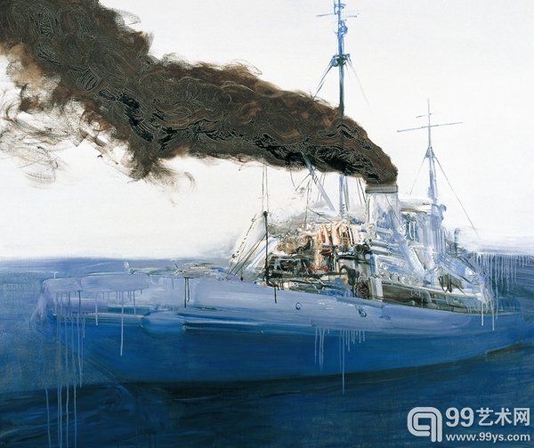 巡逻艇 180x220cm 2007