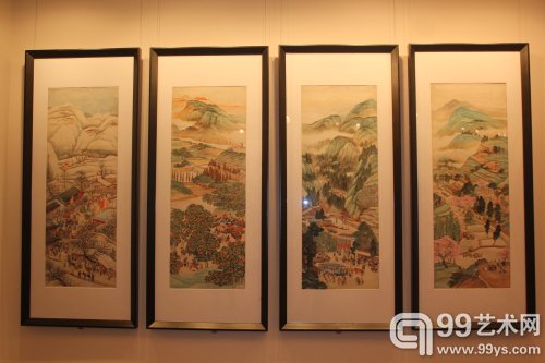 北京银座国际2014秋拍预展现场：何海霞《幸福山区》