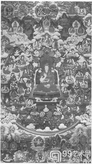 《乾隆皇帝佛装图》,乾隆被描绘为文殊菩萨,载《紫禁城帝后生活》,第117页。