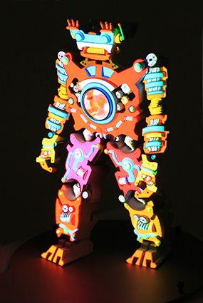 Peter Sarkisian, VideoMorphic Figure (Robot 5, Version 3), 2014