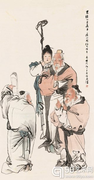 任伯年 《三星图》182×96cm