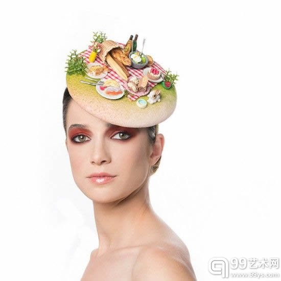 以假乱真！艺术家奇思妙想打造美食帽饰