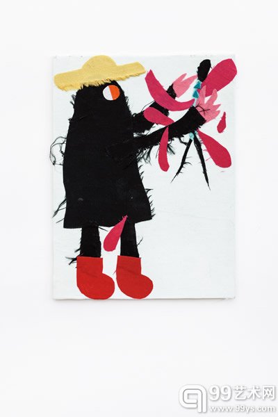 烟囱 Yan Cong_蛾子 Moths_纸上布贴 cloth collage on paper_18.5×13.8cm_2014
