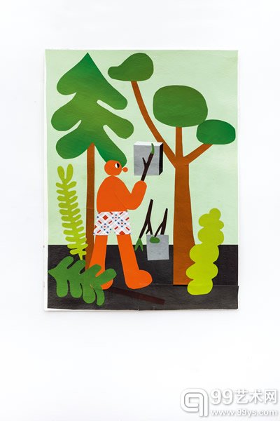 烟囱 Yan Cong_绘画之一 Drawing No.1_纸上拼贴 collage on paper_32×24cm_2014