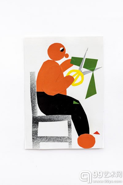 烟囱 Yan Cong_剪纸 Paper Cutting_纸上拼贴 collage on paper_14.7 × 10.5cm_2014