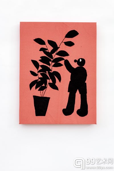 烟囱 Yan Cong_夜之三 Night No.3_布上拼贴 cloth collage_40 ×30cm_2014