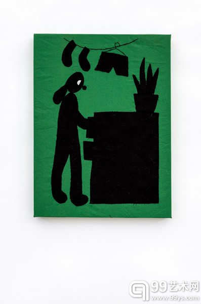 烟囱 Yan Cong_夜之一 Night No.1_布上拼贴 cloth collage_40 ×30cm_2014