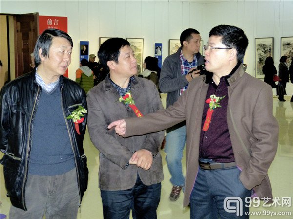 刘建、祁海峰、邹立颖相聚在石家庄市美术馆