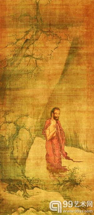 日本东京国立博物馆藏南宋梁楷《出山释迦图》