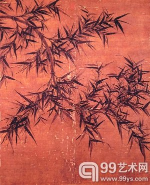 台北故宫博物院藏北宋文同《墨竹图》