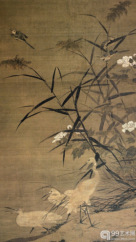 吕纪（1477-？）秋浦 设色绢本 镜片 款识：吕纪 尺寸：126x70cm