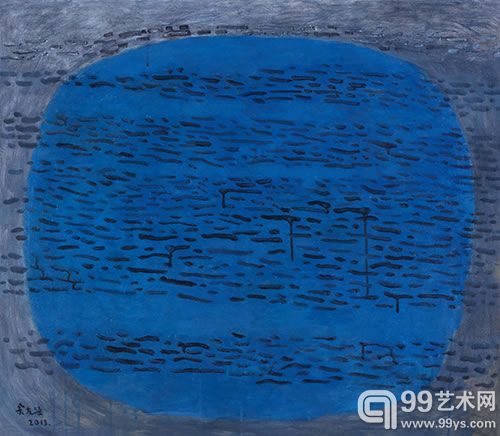 余友涵 圆2013.9-2014.2  丙烯 画布 61×71cm   2013
