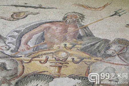 这幅图是波赛冬(Poseidon),驾着战车的海神