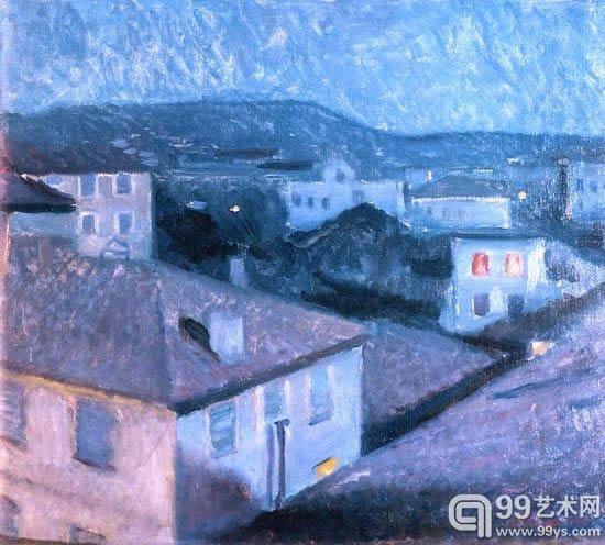 蒙克1891年作品《尼斯之夜》