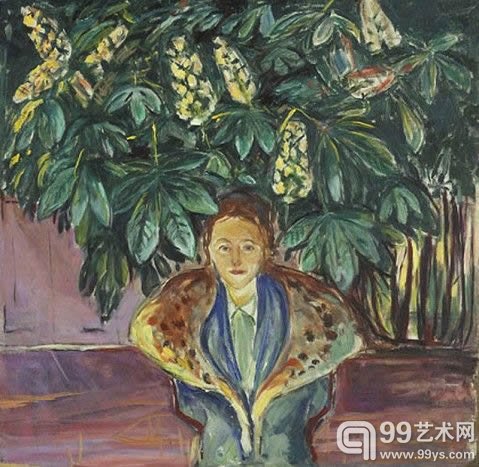 蒙克1937年作品《栗子树下》
