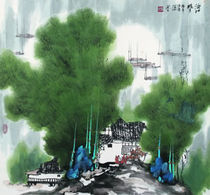 杨延文 漓江晓月