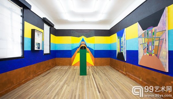光的隧道，空间绘画丙烯，尺寸可变，2014