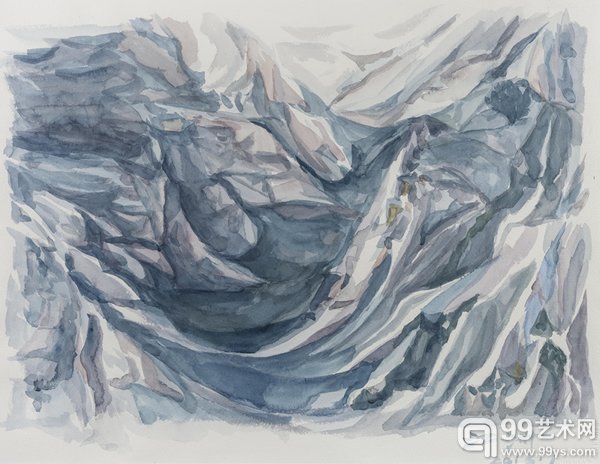 《优山美地三》 49cm×38cm 纸本水彩 2013