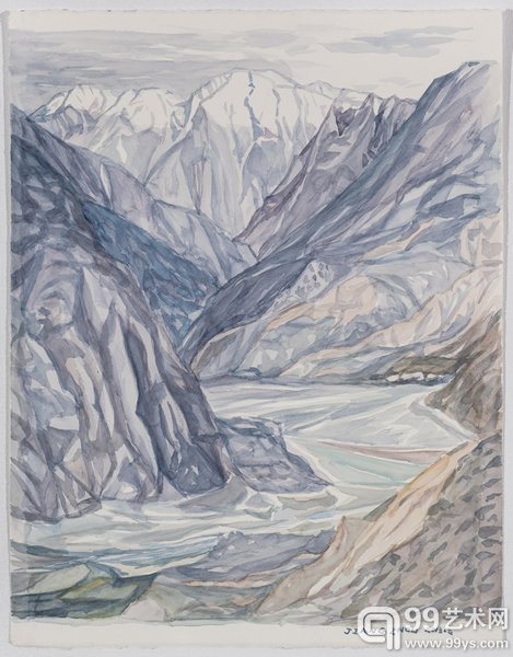 《喜马拉雅》 38cm×49cm 纸本水彩 2013