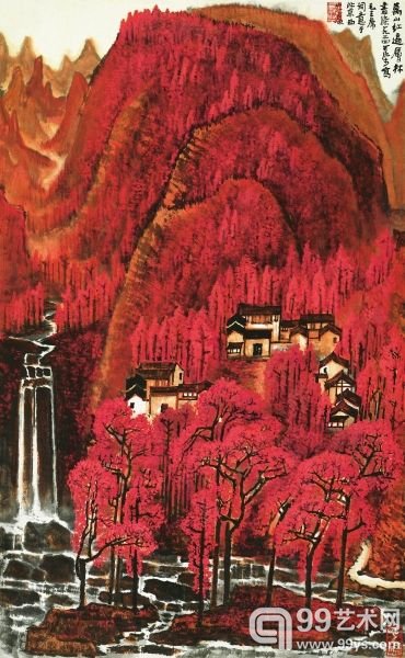 万山红遍（中国画） 李可染