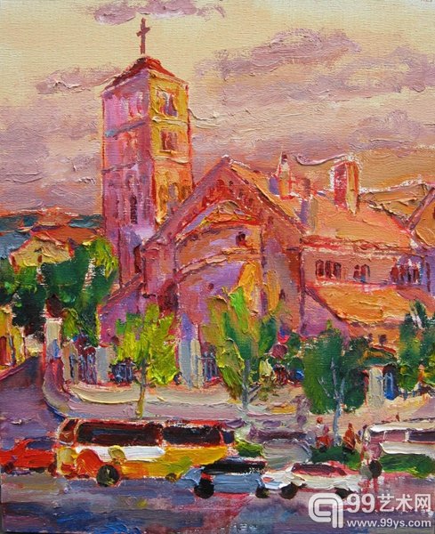 暮色 油画 丁涛 80x65cm